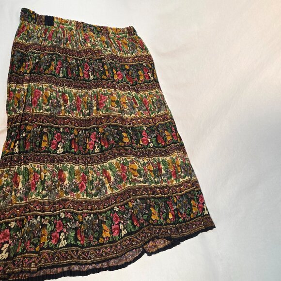 VINTAGE Semi-Sheer Festival Boho Full Peasant Silhouette Skirt OVERSIZED Size M. - Picture 9 of 17